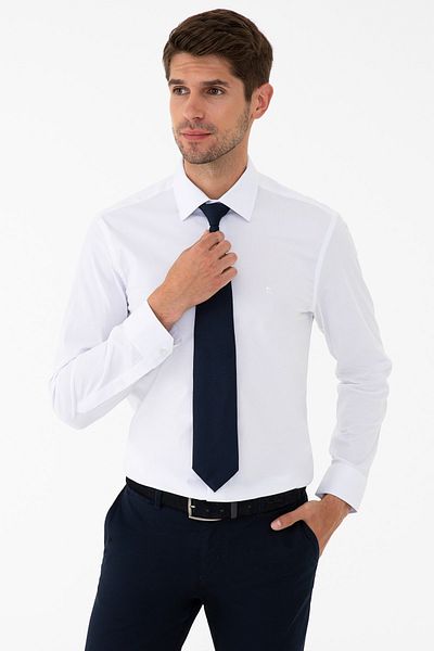 Pierre Cardin Λευκό Ανδρικό Πουκάμισο G021GL004.000.1294511