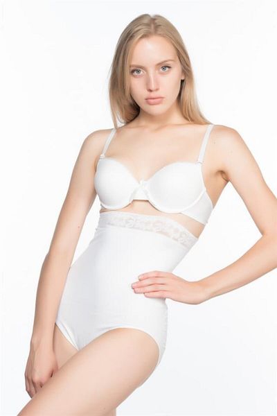 Emay Korse Corset alb cu talie înaltă din dantelă 2028