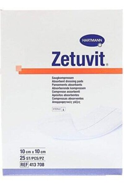 Hartmann Zetuvit E 10x10 Cm Yüksek Emici Steril Kutuda 25 Adet