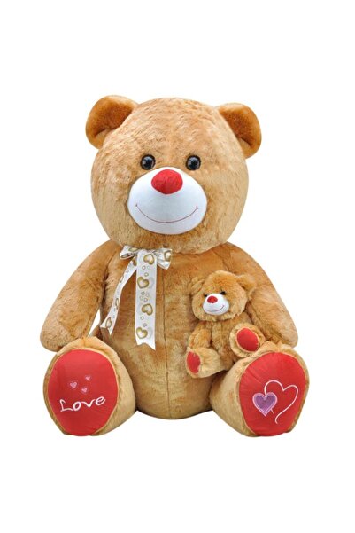 Genel Markalar Peluş Ayıcık Yavrulu Ayı Oyuncak Ayı 95 Cm Oturan Ayı Selay