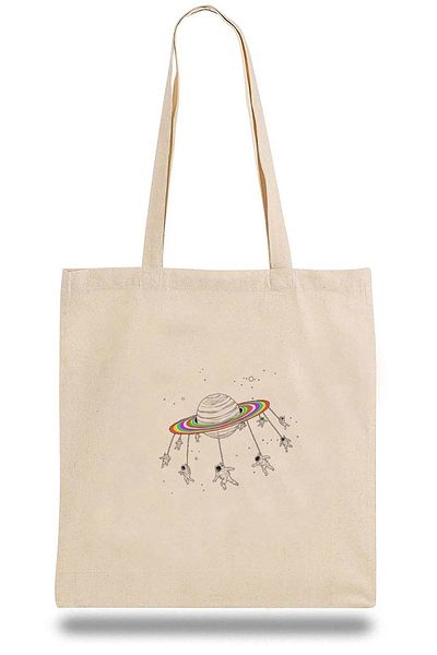 QIVI Cloth Bag Freeuse Planetas Planet Planeta Rainbow