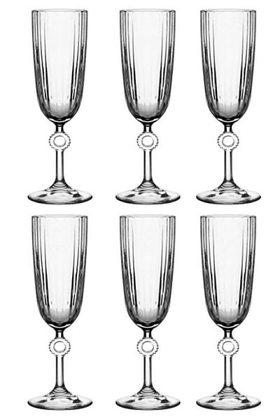 Paşabahçe Amore Set of 6 Flute Footed Coffee Cups
