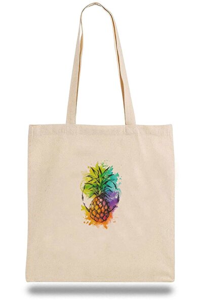 QIVI Unisex tkanina Torba Ananas koktel akvarel slika punc tetovaža akvarel