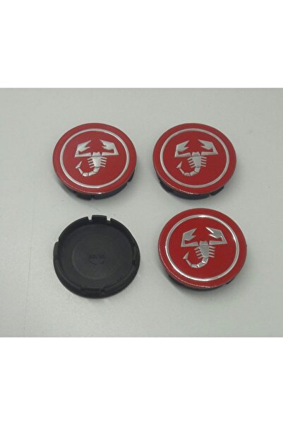 ABARTH Jant Göbeği Fiat 55/60 (55mm Yuva) 4lü Set Kırmızı