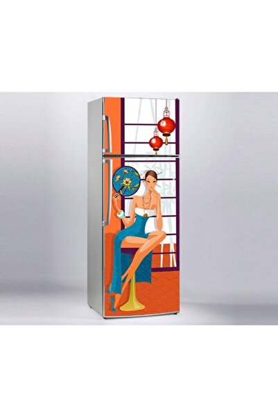 StickerArt Buzdolabı Sticker Kaplama Dolap Kaplama Etiketi Japon Kadın
