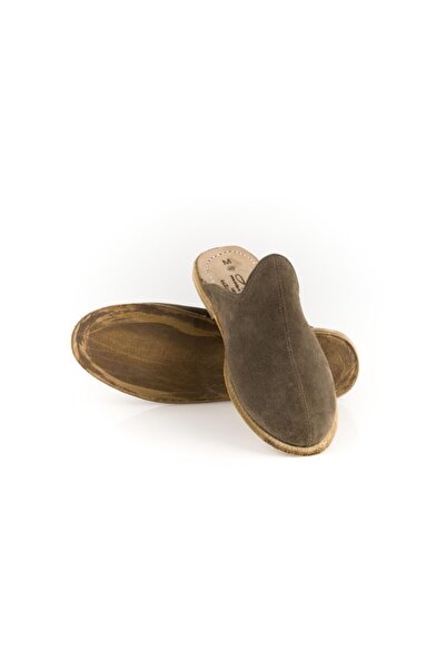 Aintap %100 Hakiki Süet Deri Yeşil Kadın Gaziantep Yemeni Terlik