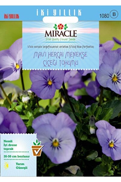 Miracle Blue Perfection Mavi Hercai Menekşe Çiçeği Tohumu (150 Tohum)
