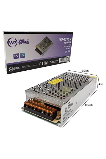 Genel Markalar Wellpower 12v 10a Metal Adaptör Wp-1210 M