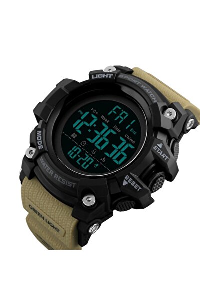 Skmei Skmeı 1384 Dijital Erkek Kol Saati Askeri Kahve Kronometreli