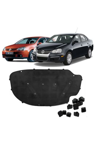 gkl GOLF 5 JETTA UYUMLU MOTOR KAPUT İZOLASYON KEÇESİ + KLİPS 1K0863831D 290804