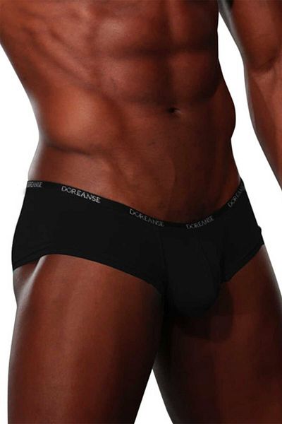Doreanse Ανδρικά μαύρα Modal Mini Boxers - Λεπτή ζώνη μέσης, 1781