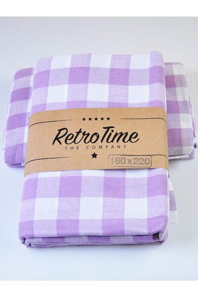 The Company Kareli Piknik Masa Ve Yer Örtüsü Retro Lila 160x220
