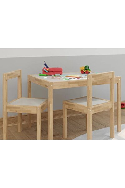 Bienwood Bıe-6001 Doğal Çocuk Masa Sandalye Seti