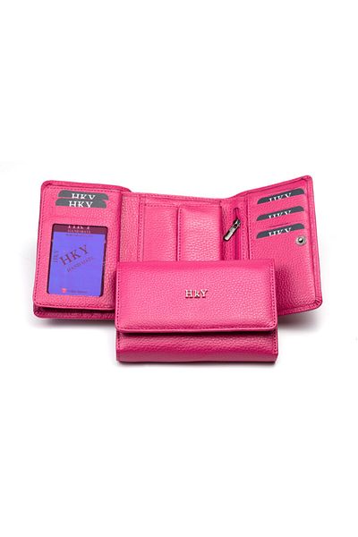 HKY Medium Size Multi-Useful Genuine Leather Women's Wallet