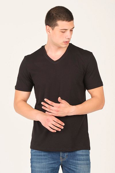 Mascarano 100% Cotton Basic 2-Piece Men's T-shirt Black/white