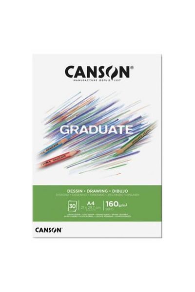 Canson Drawing Block Graduate Dessin White 30 Sy A4 160 Gr
