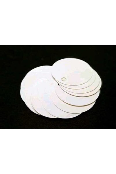 Vice Price / Gift Tag / White Round Cardboard 100 Pieces (5 CM)