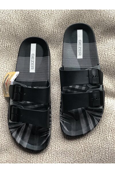 GEZER Non-Slip Sole Indoor Balcony Bathroom Garden Pool Beach Men's Slippers