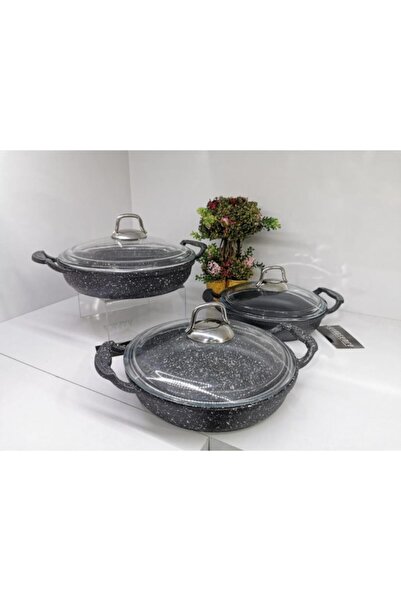 Masterchef 3'lü Döküm Sahan Set Gri