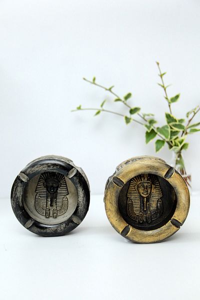 Esafe Home Σετ 2 τρισδιάστατα Vintage Pyramid Oval Ashtray / Αναμνηστικό