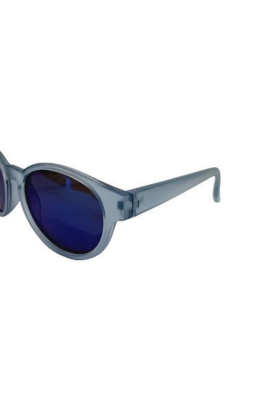 HemaZen Mirrored Glass Kids Sunglasses Transparent Blue