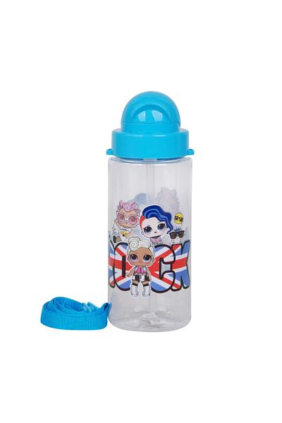 LOL 500ml Blue Lid Flask with Straw Llmat9814