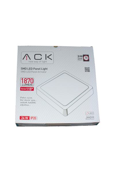 ACK Sıva Üstü Kare Led Panel 220vac 24w 300x300x40 Beyaz Kasa 3.000k Gün Işığı Ap04-02400