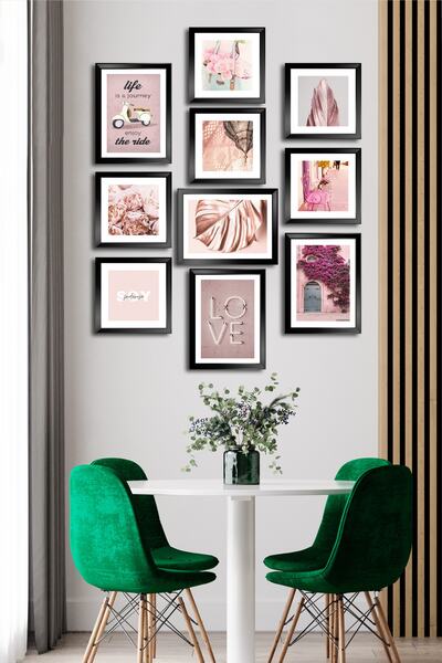 Cadran 10 Parçalı Çerçeve Görünümlü Mdf Tablo Seti Flm137