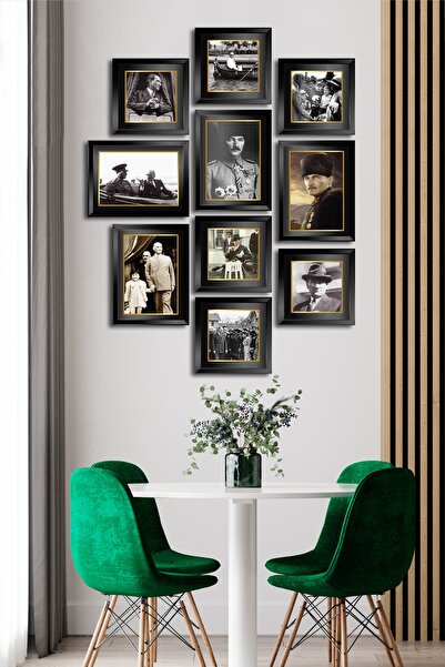 Cadran 10 Parçalı Çerçeve Görünümlü Mdf Tablo Seti Flm064