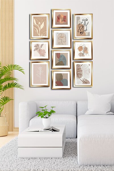 Cadran 10 Parçalı Çerçeve Görünümlü Mdf Tablo Seti Flm200