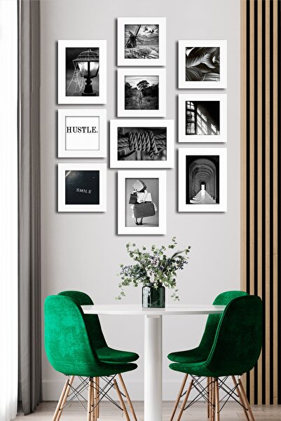 Cadran 10 Parçalı Çerçeve Görünümlü Mdf Tablo Seti Flm135