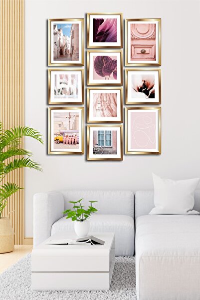 Cadran 10 Parçalı Çerçeve Görünümlü Mdf Tablo Seti Flm029