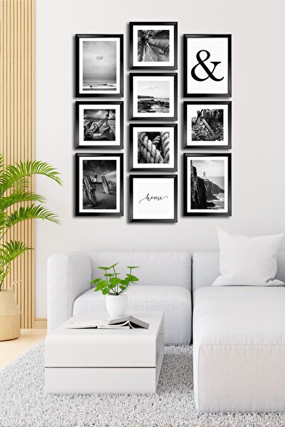 Cadran 10 Parçalı Çerçeve Görünümlü Mdf Tablo Seti Flm166