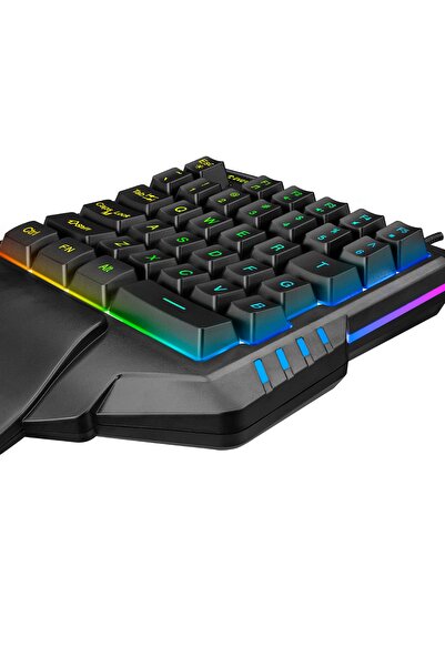 Everest Rampage Kb-r177 Salvo Rainbow Rgb Ledli 35 Tuşlu Multimedya Mini Gaming Oyuncu Klavyesi