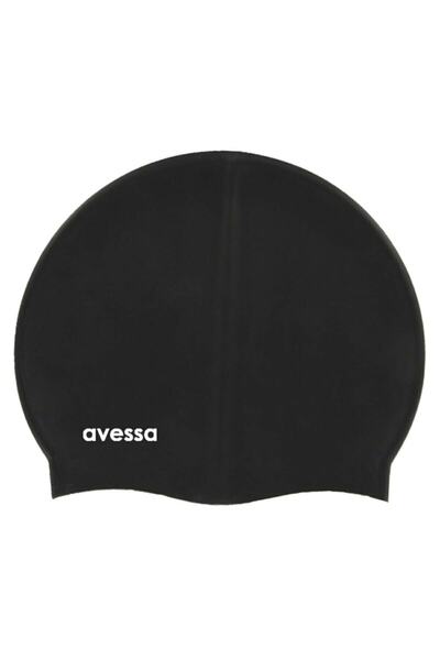 AVESSA غطاء رأس سيليكون أسود - غطاء بحر - غطاء حمام السباحة - غطاء السباحة