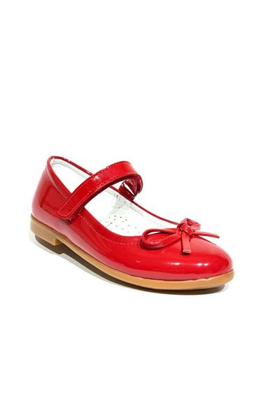 Tuğba Ortopedi 469-1 Orthopedic Girl's Red Patent Leather Bow Ballerina Ballet