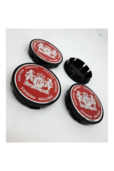 DURU DORUK Junction Produce Uyumlu Jant Göbeği 56/52mm Kırmızı 52mm Yuva 4 Lü...