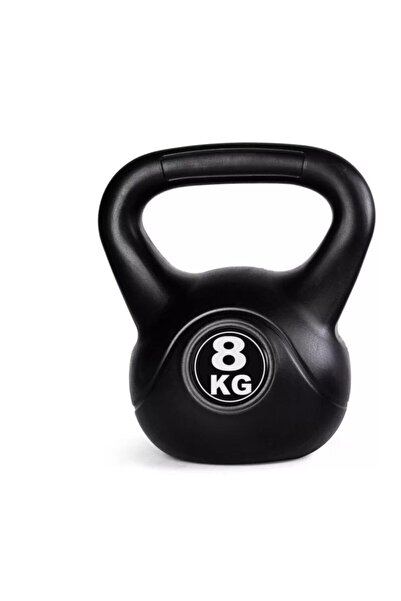 Leyaton Siyah Clifton 8 Kg Çaydanlık Tipi Dambıl Kettlebell Ağırlık 8 Kg Vinyl Kettlebell (Çaydanlık)