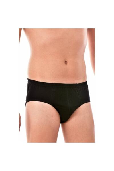 Tutku Elit Men's Black Com Lycra Slip Panties 3-Piece New Season