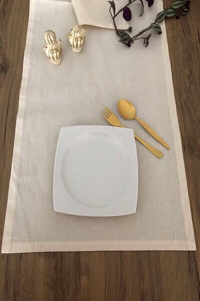 Emtory Home Cremă Runner din in brut 40x150 cm