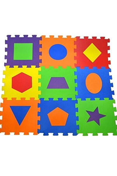 Generic Brand لعبة بازل إيفا 33×33 سم × 13 مم حصيرة أرضية بأشكال هندسية (9 قطع)