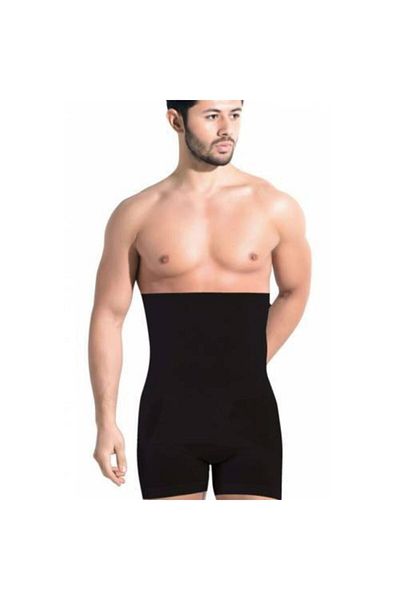 Form Angel Corset dublu pentru bărbați, fără sudură, cu talie înaltă, care ascunde burta, negru 6013