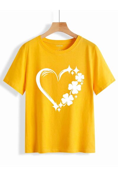 BEGRİFF Μπλουζάκι Benetton Unisex Oversize Heart Printed T-shirt
