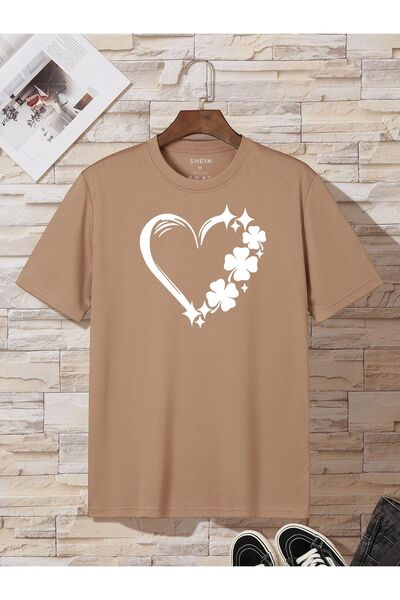 BEGRİFF Μπλουζάκι Benetton Unisex Oversize Heart Printed T-shirt