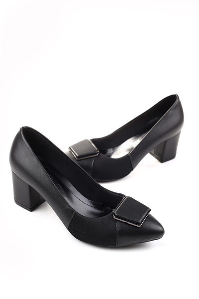 Papuçsepeti Coș de pantofi 904-2 - Pantofi de damă cu toc pătrat de 6 cm