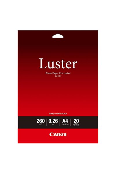 Canon A4 Pro Luster Lu-101 Orijinal Fotografie Kağıdı 20 Sayfa