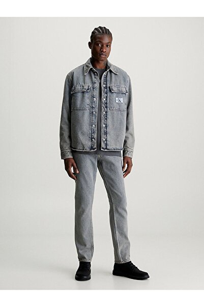 Calvin Klein Erkek Denim Normal Belli Düz Model Günlük Kullanım Lacivert Jeans J30J324966-1A4