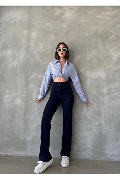 Miss fashion ithal krep kumaş palazzo pantalon