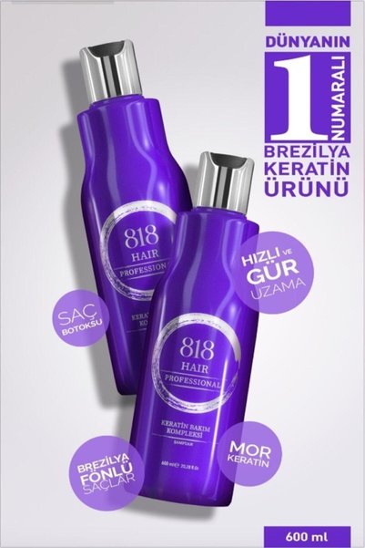 818 cosmetics Profesyonel Brezilya Krem Keratin, Saç Botox Uygulaması (boyalı Ve Boyasız Tüm Saçlar )