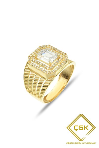 Çgk Çiğdem Gürel Kuyumculuk Tektaş Baget Hasır Altın Yüzük